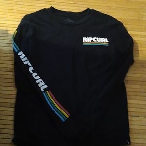 Ripcurl black long sleeve t small